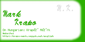 mark krapo business card